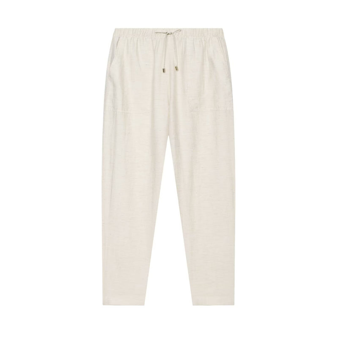 Damen Leinen-Mix Joggerhose mit elastischem Bund und schmalem Bein Echo Archiv