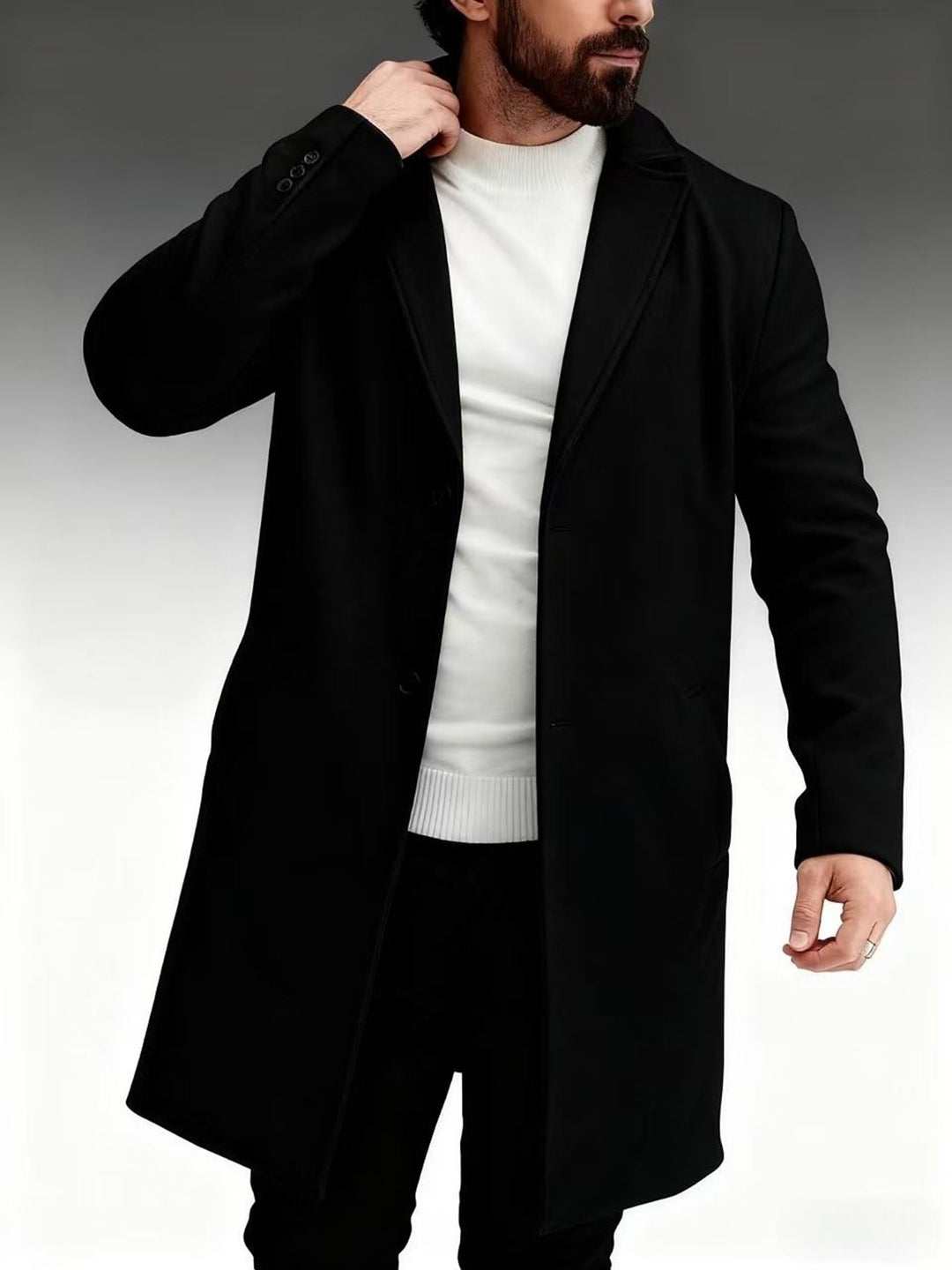 Herren klassischer und eleganter Wintermantel Echoarchiv