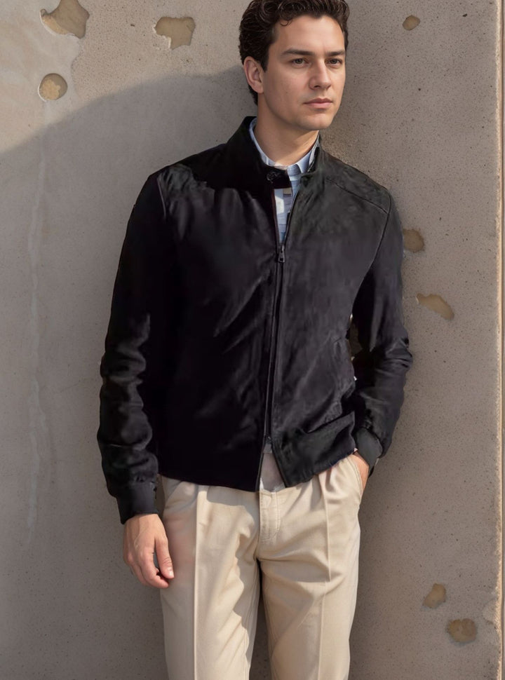 Herren Sportliche Leichte Jacke mit modernem Kragen Echoarchiv