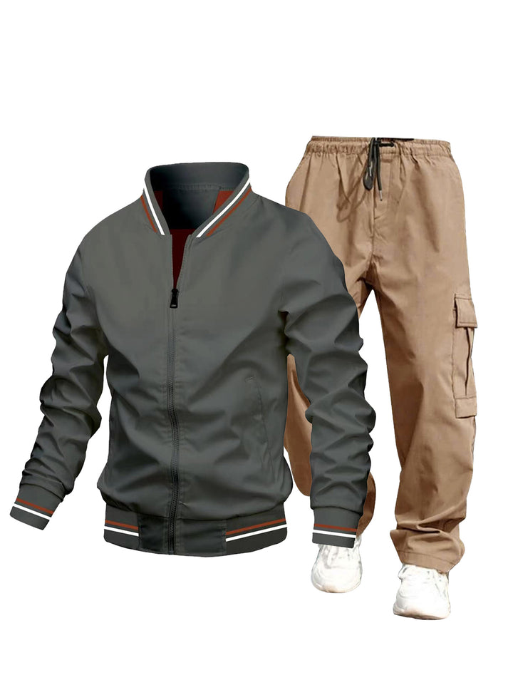 Herren Sportliche Jacke und Cargo-Hose Set Echo Archiv