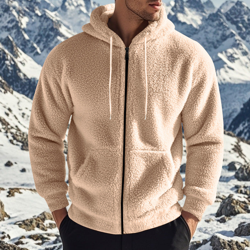 Herren Fleece Kapuzenjacke mit praktischen Taschen und modernem Schnitt Echoarchiv