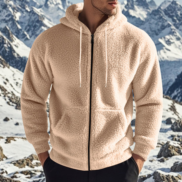 Herren Fleece Kapuzenjacke mit praktischen Taschen und modernem Schnitt Echoarchiv