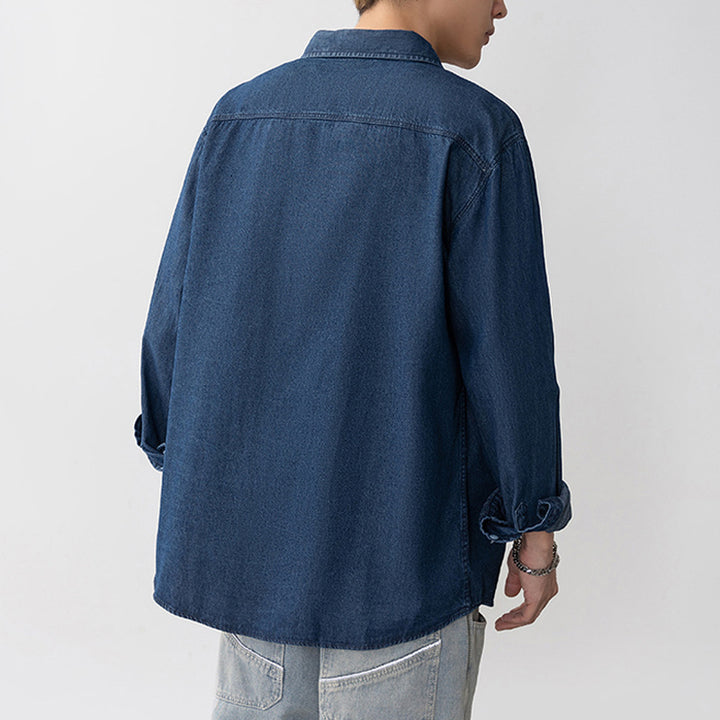 Herren Denim Overshirt mit aufgesetzter Brusttasche Echoarchiv