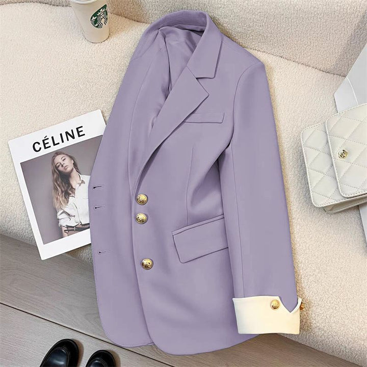 Damen Eleganter Blazer mit Goldknopfdetails Echo Archiv