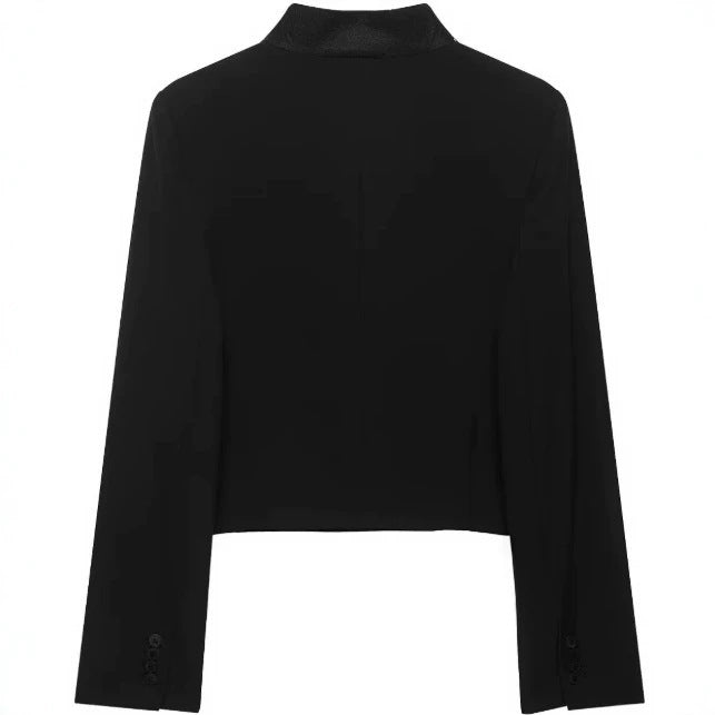 Damen Cropped‑Blazerjacke im minimalistischen Boxy‑Schnitt mit kurzem Stehkragen Echo Archiv