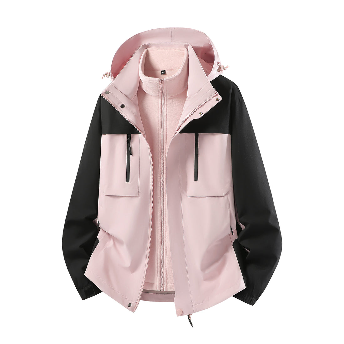 Herren Zweiteiliger Softshell-Parka mit herausnehmbarer Fleece-Innenjacke und Kapuze Echoarchiv