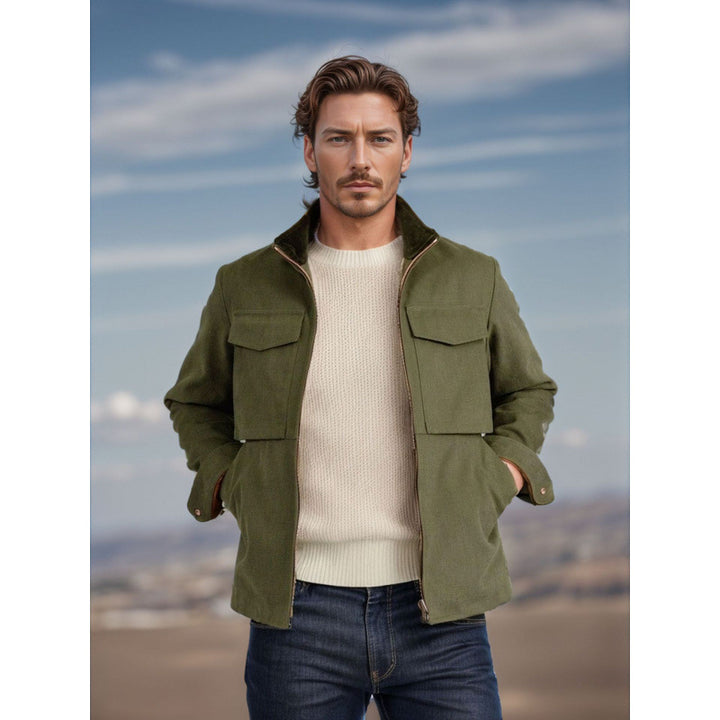 Herren modische Freizeitjacke mit funktionalen Taschen Echoarchiv