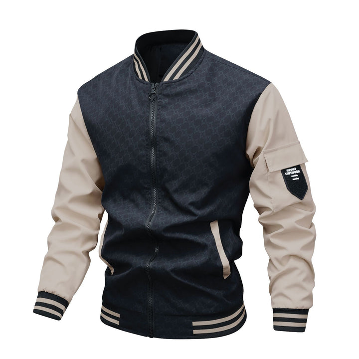Herren Modische Bomberjacke mit Stehkragen Echo Archiv