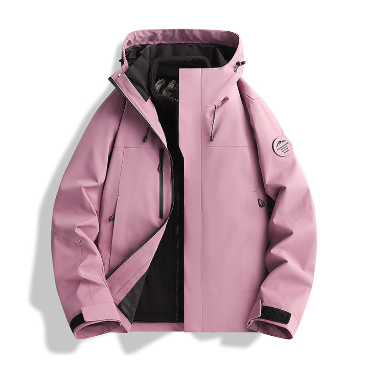 Herren Atmungsaktive, Wasserdichte Softshell-Jacke mit Fleecefutter und Kapuze Echo Archiv
