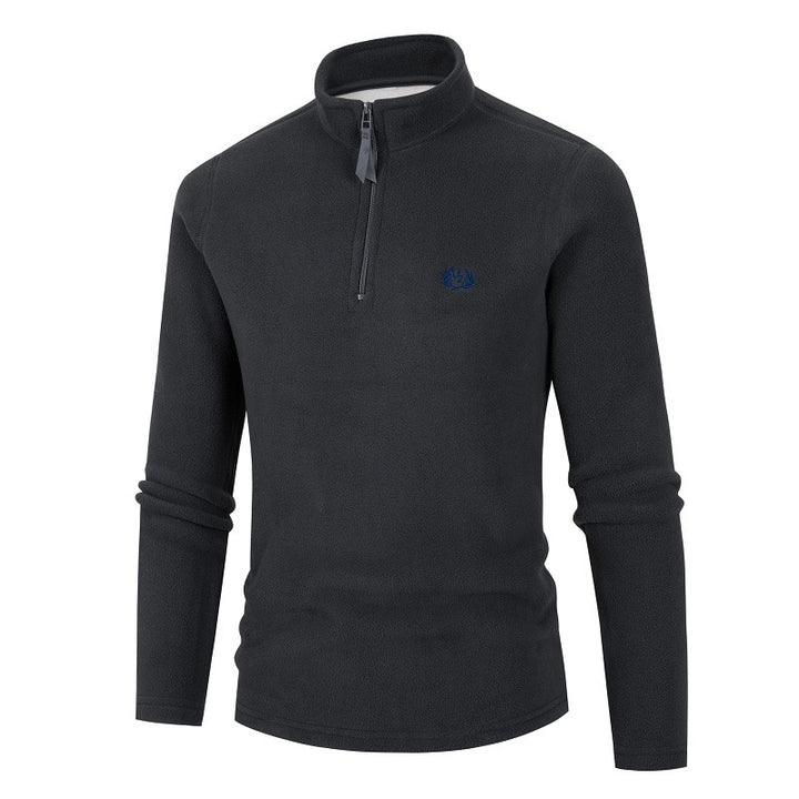 Herren Fleece Pullover mit Stehkragen und Reißverschluss Echoarchiv