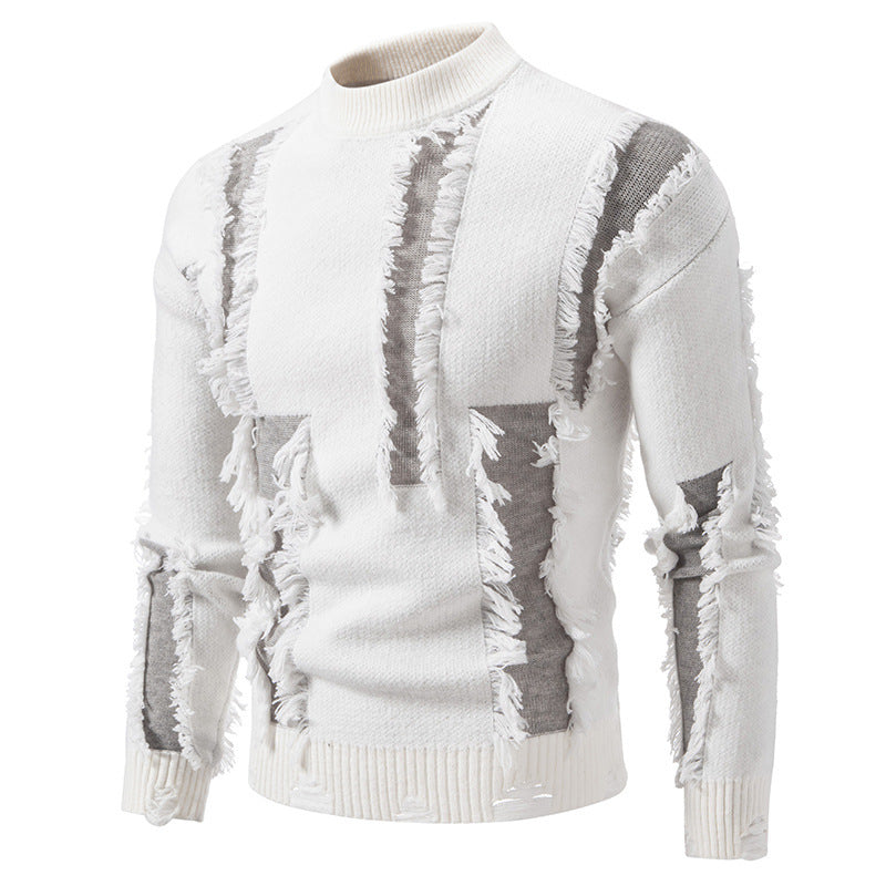 Herren Pullover mit auffälligem Fransen-Design Echoarchiv