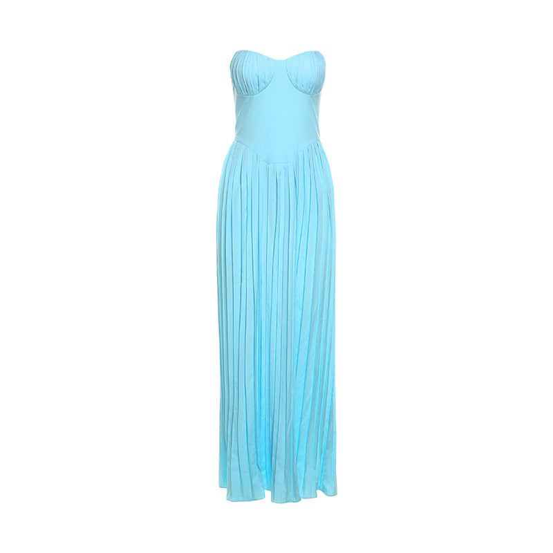 Damen Maxikleid mit strapazierfähigem Oberteil und eleganten Falten Echo Archiv