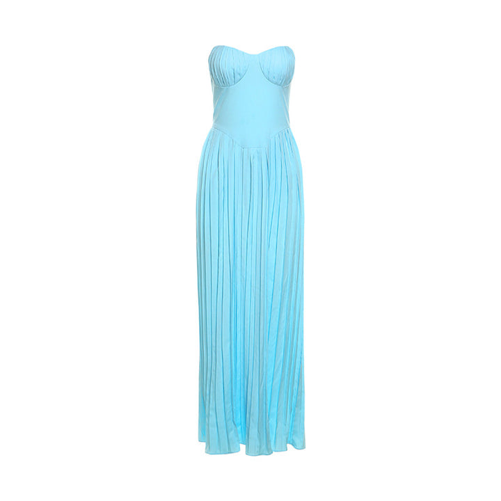Damen Maxikleid mit strapazierfähigem Oberteil und eleganten Falten Echo Archiv
