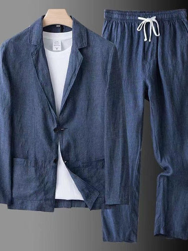 Herren lässiges Anzug-Set aus luftiger Baumwolle Echoarchiv