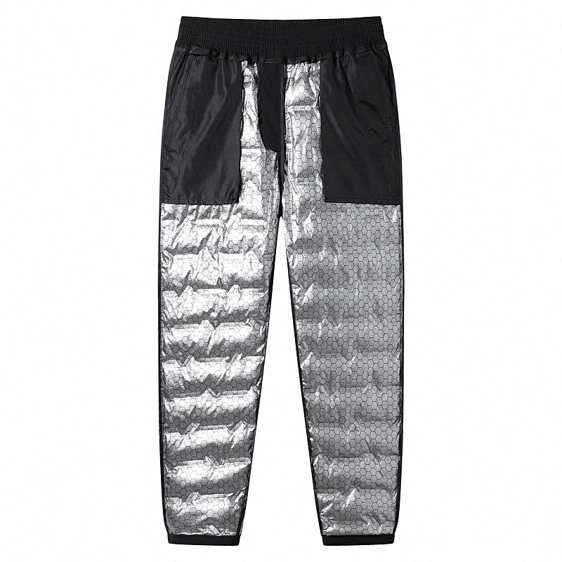 Herren Gepolsterte Thermohose mit Steppung, elastischem Bund und Reißverschlusstaschen Echo Archiv