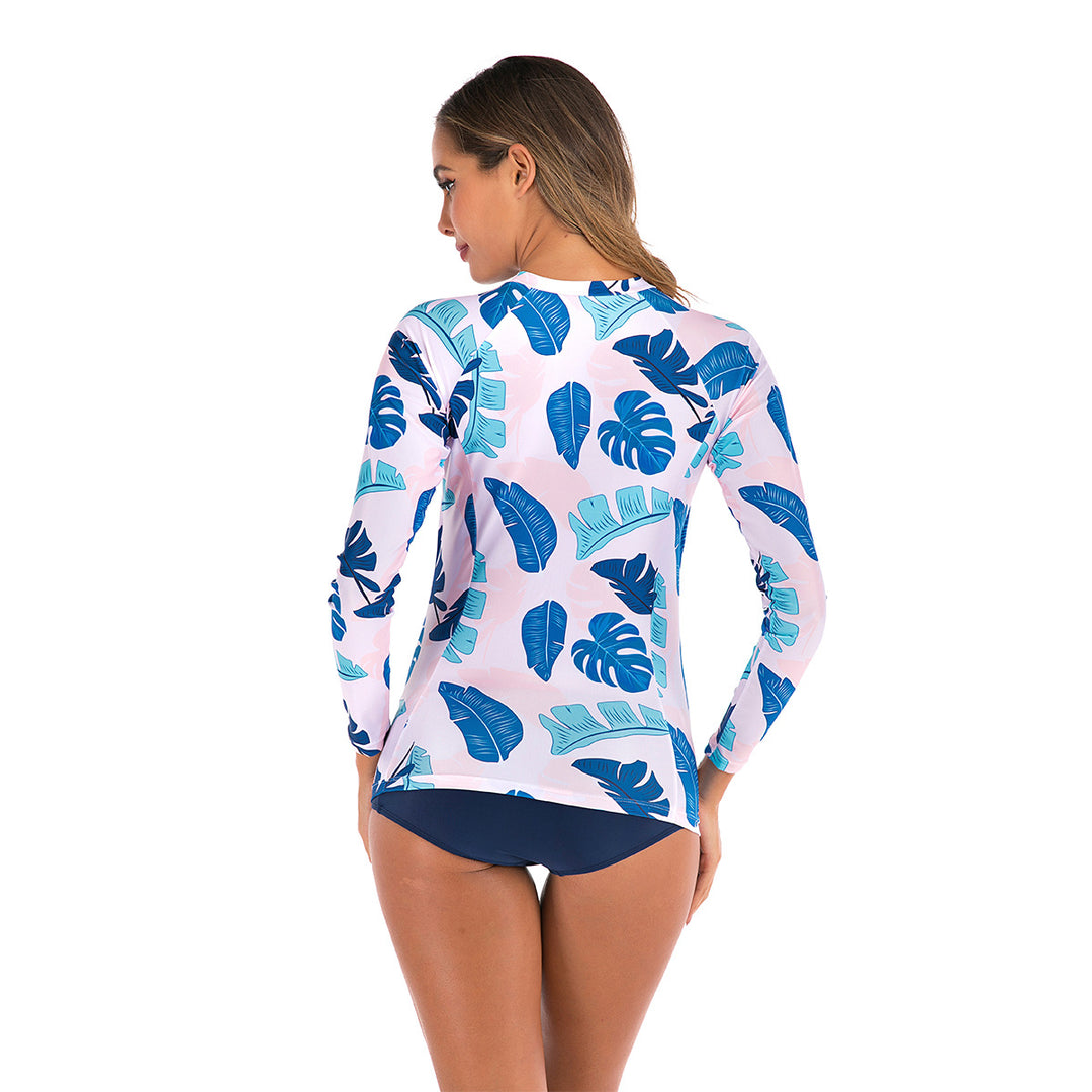 Damen Langarm-Surfuanzug mit floralem Motiv Echo Archiv