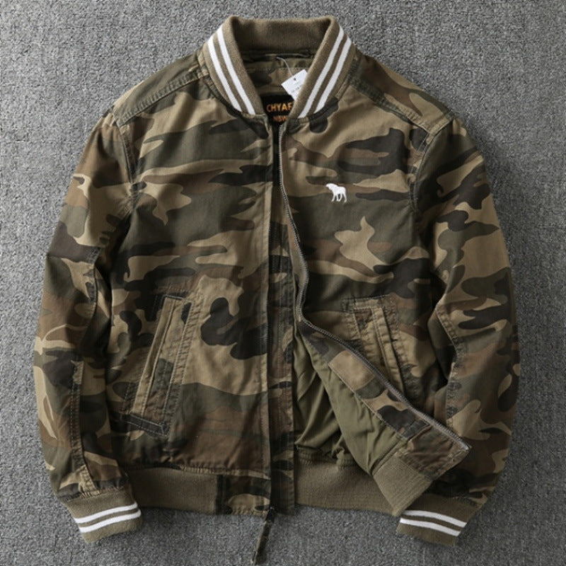 Herren Militärische Bomberjacke mit stylischem Camouflage-Muster Echoarchiv