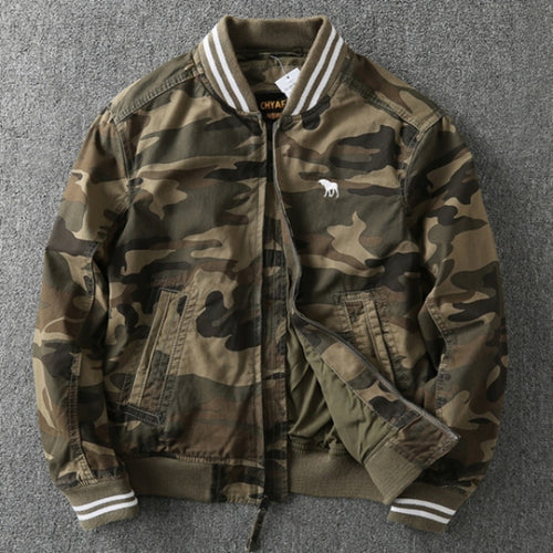 Herren Militärische Bomberjacke mit stylischem Camouflage-Muster Echoarchiv