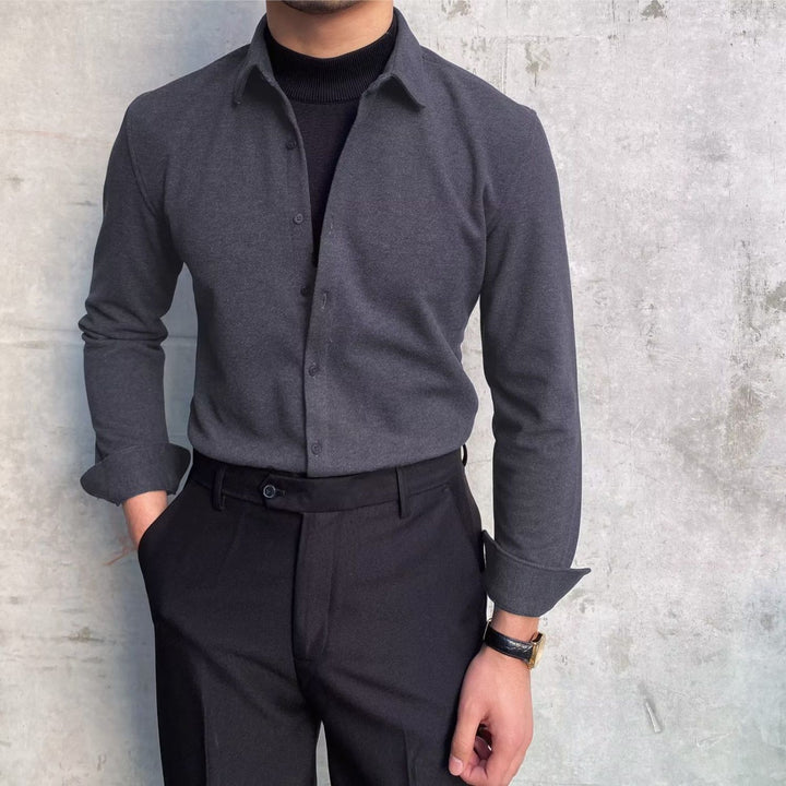 Herren Elegantes Langarmhemd Echoarchiv