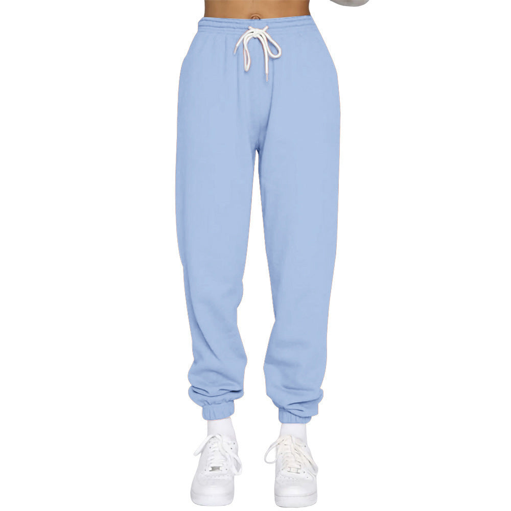 Damen nan High‑Waist Relax-Jogginghose mit elastischem Komfortbund, Kordelzug und gerippten Knöchelbündchen Echo Archiv