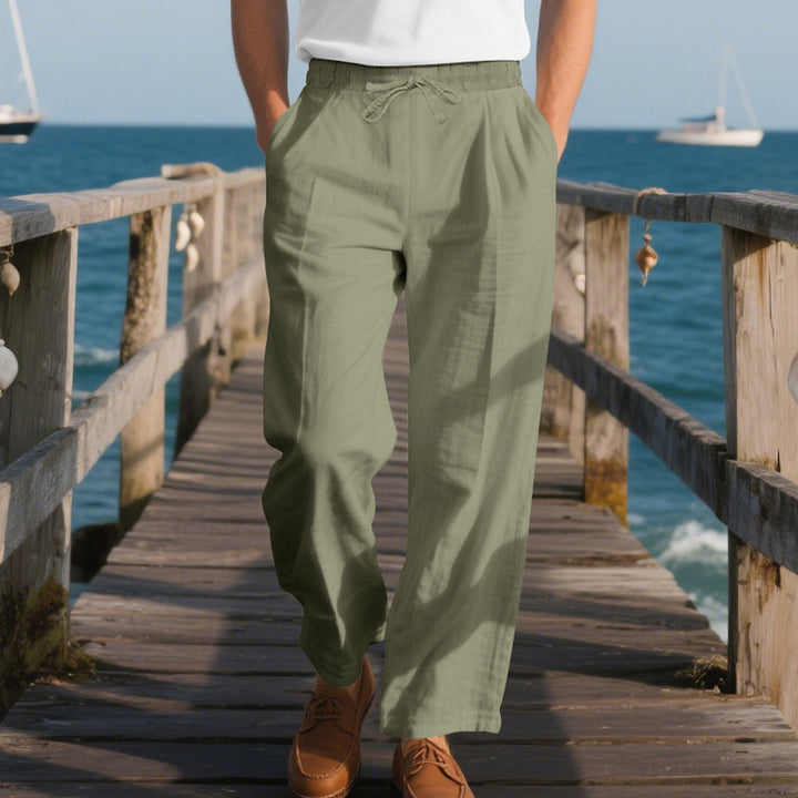 Herren lockere Strandhose mit elastischem Bund und praktischen Seitentaschen Echoarchiv