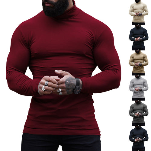 Herren Langarm-Turtleneck aus hochwertiger Baumwolle Echoarchiv