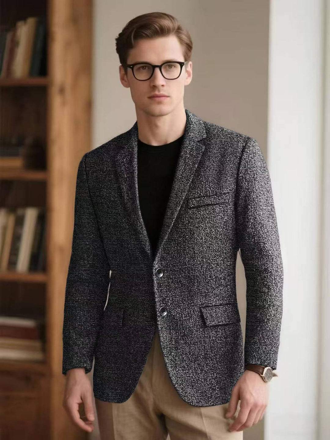 Herren Smart-Casual Blazer mit strukturiertem Gewebe Echoarchiv