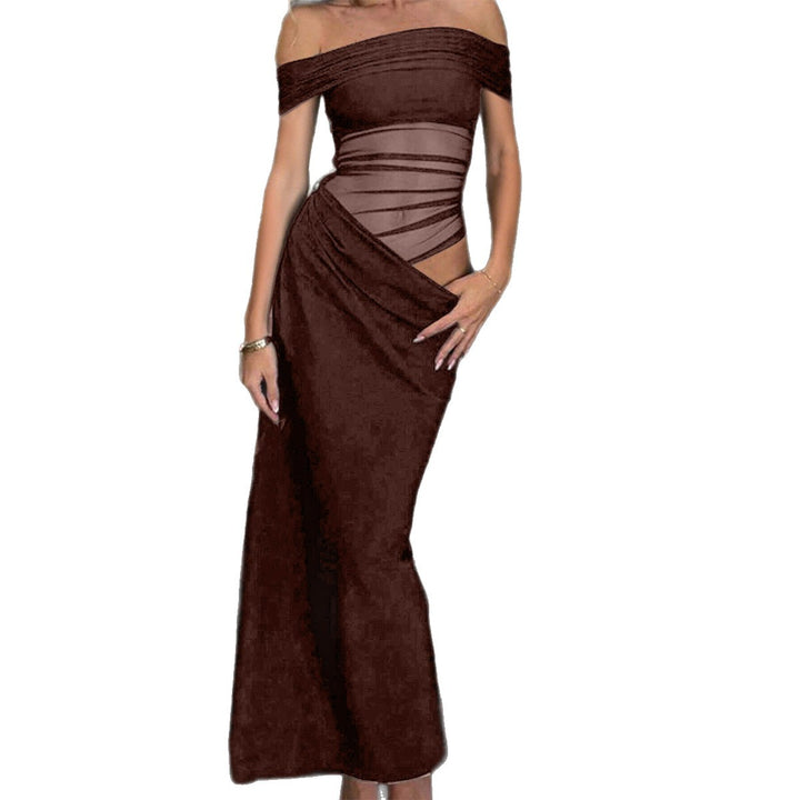 Damen Elegantes Off-Shoulder Abendkleid mit figurbetonter Silhouette und Drapierungen Echo Archiv