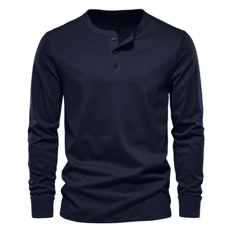 Herren Longsleeve Henley aus leichter Baumwollmischung Echoarchiv