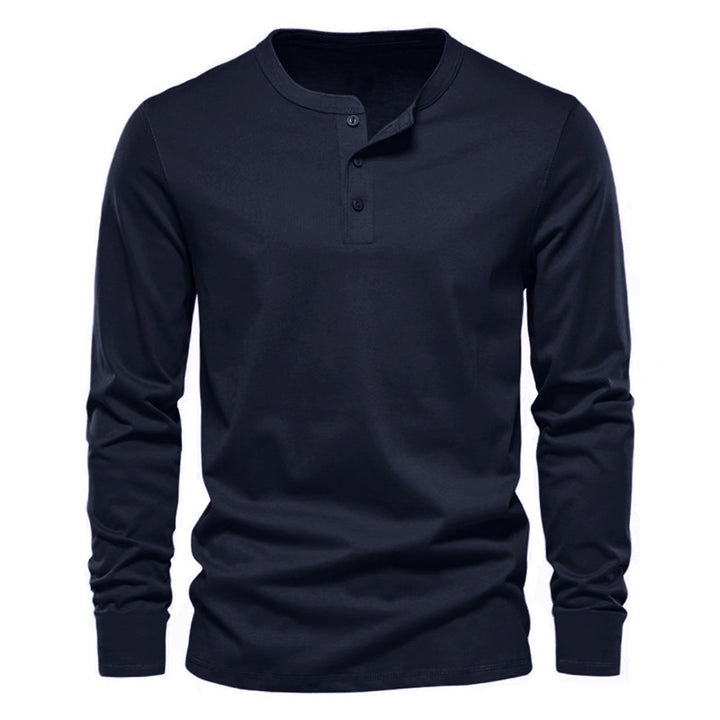 Herren Longsleeve Henley aus leichter Baumwollmischung Echoarchiv