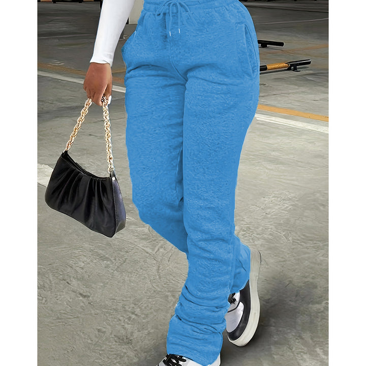 Damen nan figurbetonte Highwaist-Stretch-Sweathose mit gerafften Knöchelabschlüssen und Eingrifftaschen Echo Archiv