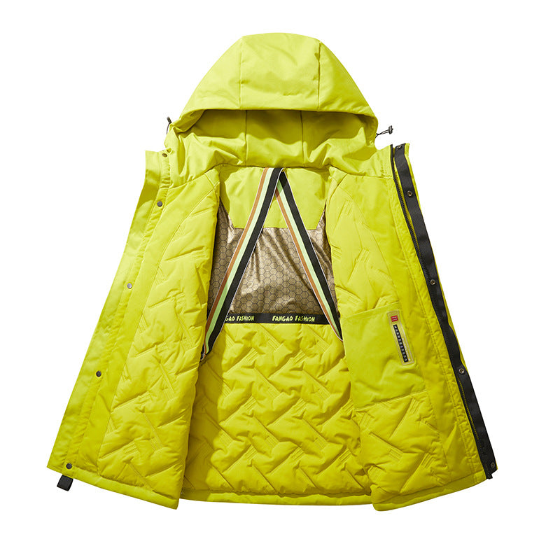 Herren Technischer Utility-Parka mit Kapuze, multifunktionalen Fronttaschen und Thermofutter Echo Archiv