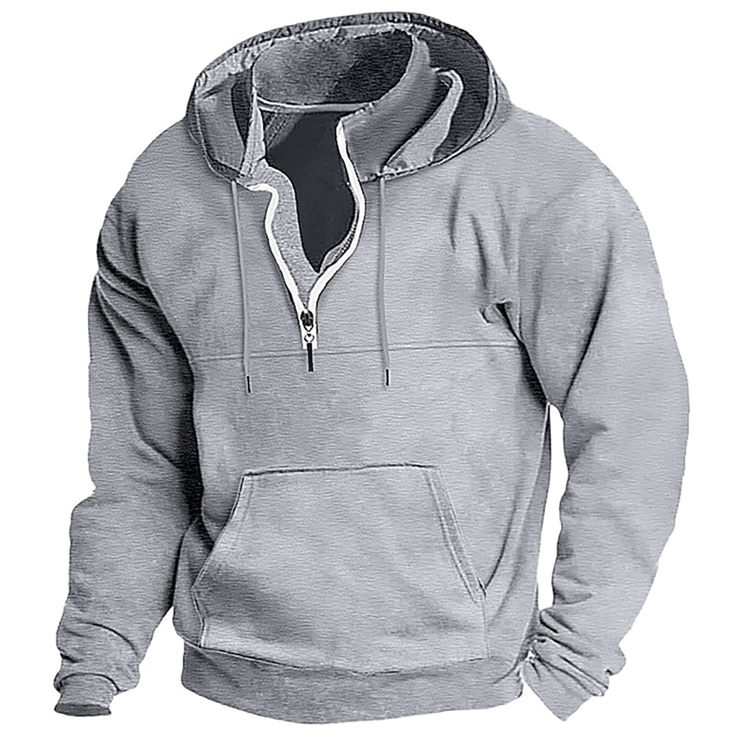 Herren Fleece Hoodie mit halbem Reißverschluss Echoarchiv