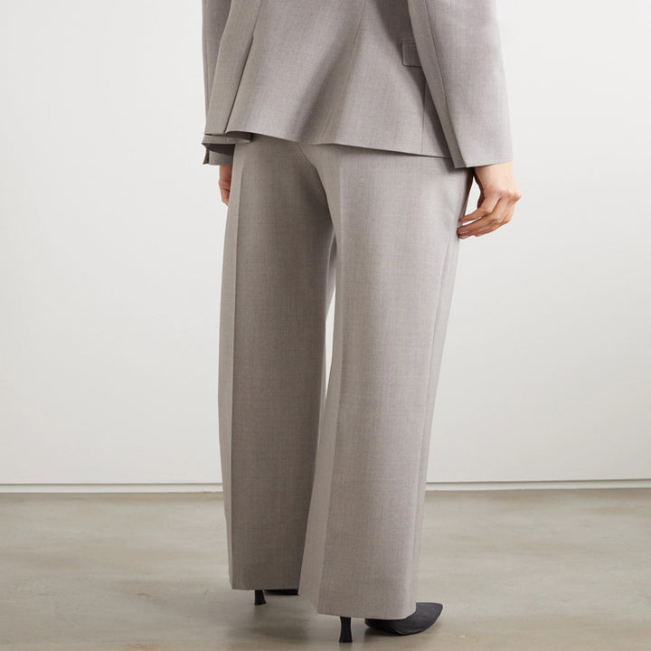 Damen Maßgeschneiderter Hosenanzug mit weitem Bein und einreihigem Blazer Echoarchiv