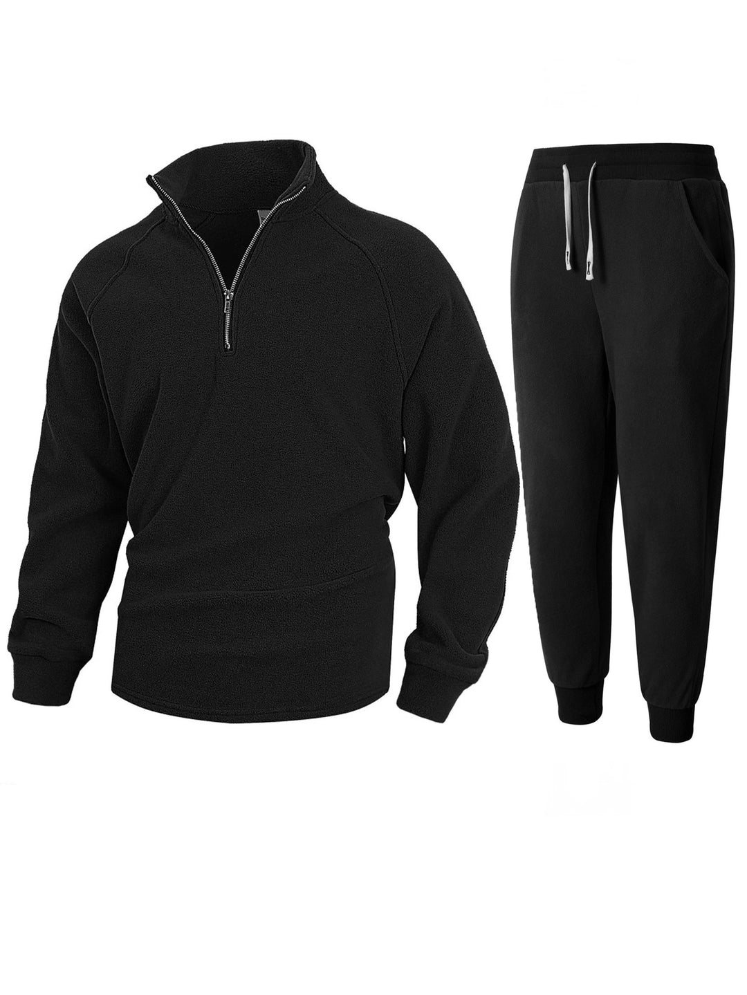 Herren Fleece-Relaxanzug mit halblangem Reißverschluss Echoarchiv