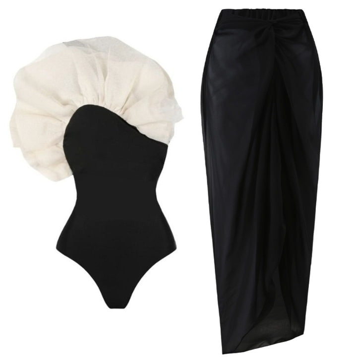 Damen Einteiliger Badeanzug mit einzigartigem Blumendesign Echo Archiv