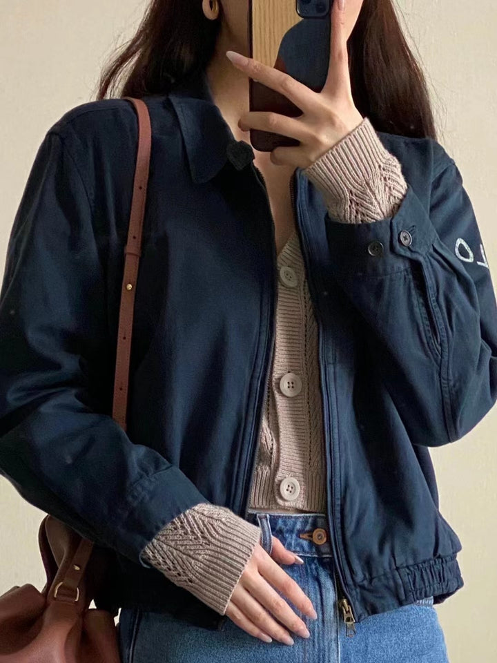Damen Modische Bomberjacke Echo Archiv