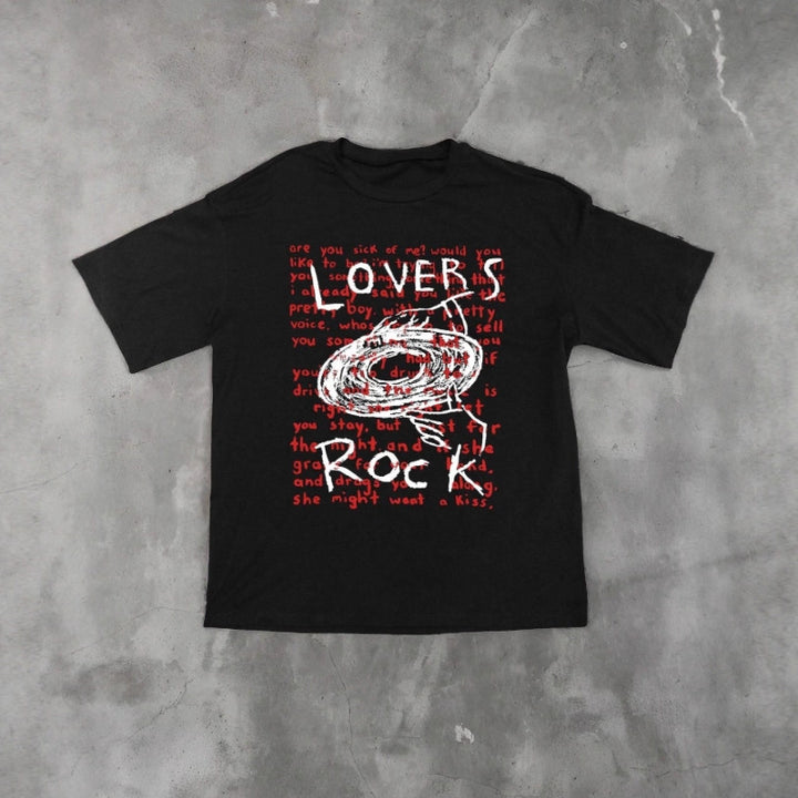 Damen Grafik T-Shirt mit kreativem Schriftzug und lässigem Schnitt Echo Archiv