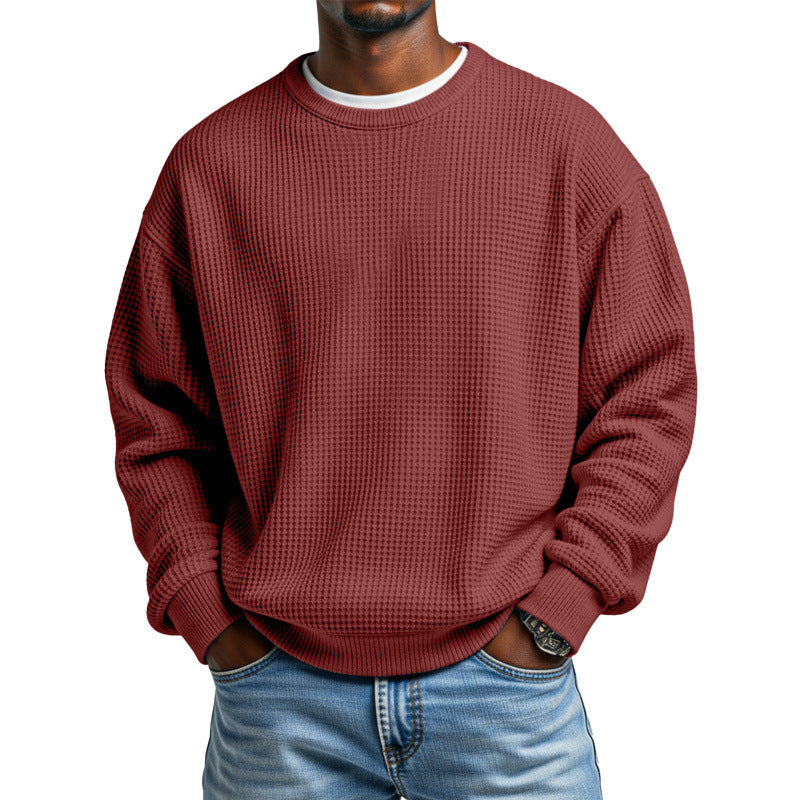 Herren Bequemer Sweatpullover mit Waffelstruktur Echoarchiv