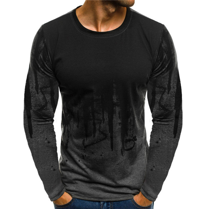 Herren Langarmshirt mit modernen grafischen Akzenten und sportlicher Passform Echoarchiv