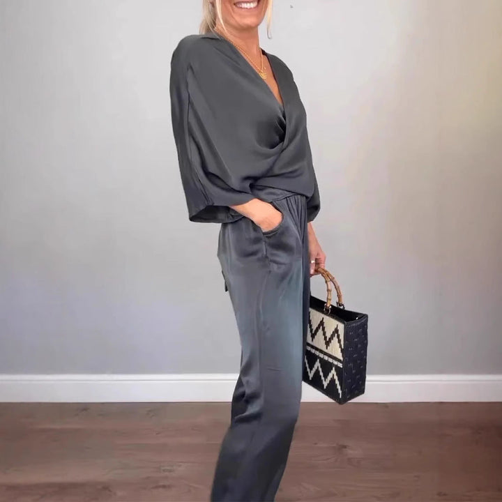 Damen elegantes und bequemes Jumpsuit Set Echoarchiv