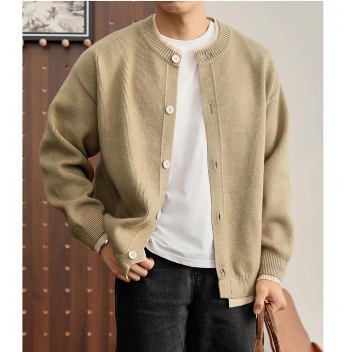 Herren Modische Strickjacke mit Rundhalsausschnitt Echo Archiv
