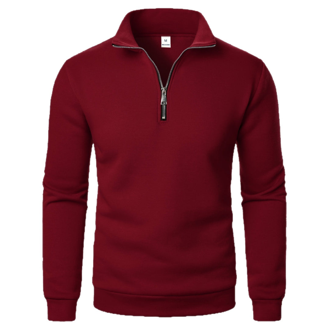 Herren warme Fleece Pullover mit halbem Reißverschluss Echoarchiv