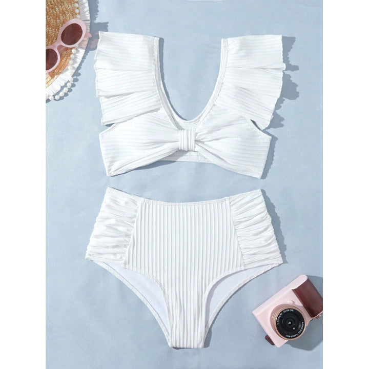 Damen Hochgeschnittener Bikini mit Rüschendetails Echo Archiv