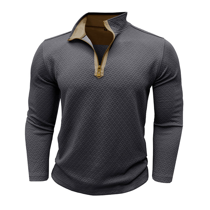 Herren Stehkragenpullover mit Reißverschluss Echoarchiv