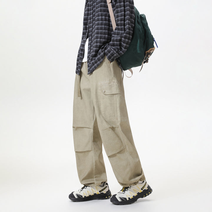 Herren Relaxed Cargo-Hose mit elastischem Bund, Lagen-Paneelen und Utility-Taschen Echo Archiv