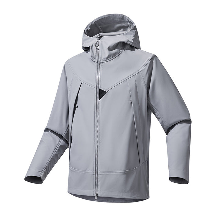 Herren Leichte Softshell‑Hoodiejacke mit winddichter atmungsaktiver Membran und ergonomischem Schnitt Echo Archiv