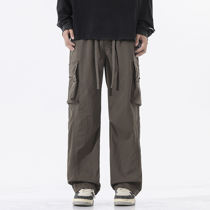 Herren Weite Twill-Cargohose mit Kordelbund und großen Patten-Taschen Echo Archiv