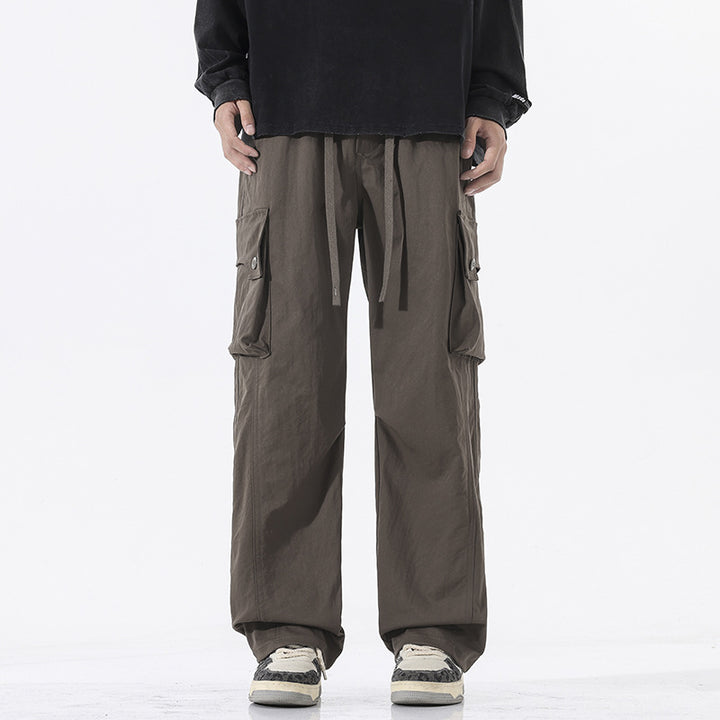 Herren Weite Twill-Cargohose mit Kordelbund und großen Patten-Taschen Echo Archiv
