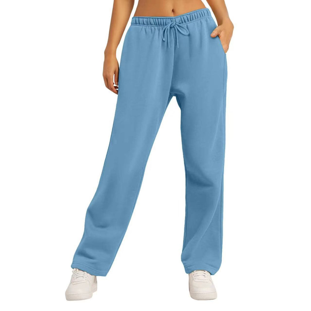 Damen nan weite High‑Waist Loungewear‑Jogginghose mit elastischem Bund Kordelzug und Seitentaschen Echo Archiv